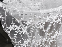 130cm Width x 95cm Length Star Branch Floral  Lace Fabric