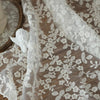 135cm Width x 95cm Length Organza Vine Floral Embroidery Lace Fabric