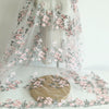 140cm Width x 95cm Length Retro Branch Floral Embroidery Lace Fabric