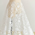 130cm Width x 95cm Length Premium Vine Floral Wedding Bridal Lace Fabric