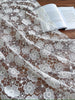 125cm Width x 95cm Length Contrast Floral Embrodery Lace Fabric
