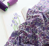150cm Width x 95cm Length Purple Morning Glory Print Cotton Fabric