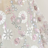 130cm Width x 95cm Length Premium  Sequined Floral Embroidery Wedding Bridal Lace Fabric