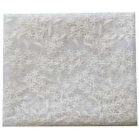 130cm Width x 95cm Length Organza Branch Star Floral Embroidery Lace Fabric by the Yard