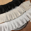 3 Yards x 10cm Width Premium Ruffled Pleated Chiffon Lace fabric Trim