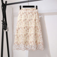 130cm Width Colorful Peas Flower Branch Tulle Embroidered Lace Fabric
