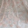130cm Width x 95cm Fantasy pink beadwork and sequins Butterfly embroidery Lace fabric