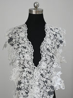 2 Yards x 25cm Width Floral Embroidery Bride Wedding Veil Lace Trim