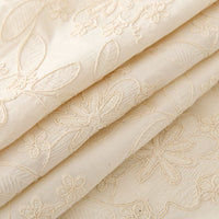 150cm Width x 95cm Length Vine Floral Embroidery Cotton Lace Fabric