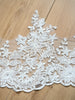 2 Yards x 25cm Width Floral Embroidery Bride Wedding Veil Lace Trim