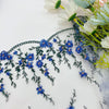 23cm Width x 3 Yards Length Vivid Floral Embroidery Lace Fabric Trim