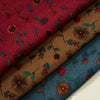 148cm Width x 95cm Length Vintage Flower Pattern Print Cotton Fabric