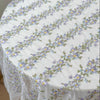 130cm Width x 95cm Length Light Purple Vine Floral Embroidery Lace Fabric