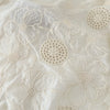 145cm Width Hollow-out and Poppy Floral Embroidery Fabric