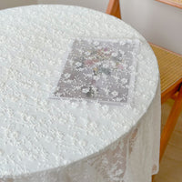 130cm Width Vine flower embroidered tulle lace fabric