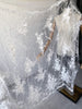 130cm Width x 95cm Premium 3D Floral Embroidery  Wedding Bridal Lace Fabric