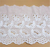 3 Yards of 7.8 inches Width Eyelet Floral Cotton Lace Fabric TrimWidth: 20cm(7.8 inches), length: 3 yards Material: cotton Your imagination will tell of the use