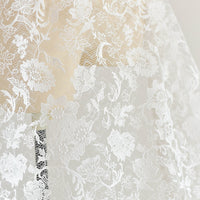 130cm Width x 95cm Length Premium Vine Floral Wedding Bridal Lace Fabric