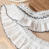 2 Yards x 9cm Width Lolita polka dot Pleated lace fabric trim