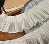 3 Yards x 10cm Width Premium Ruffled Pleated Chiffon Lace fabric Trim