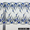 23cm Width x 3 Yards Length Vivid Floral Embroidery Lace Fabric Trim