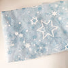 160cm Width snowflake and stars Hot Stamped Tull Lace Fabic