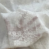 125cm Width x 95cm Length Retro Vine Floral Embroidery Cotton Linen Blend Fabric
