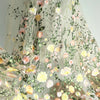 130cm Width x 95cm Length Vivid Colorful Yellow Flower Embroidery Lace Fabric