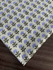 130cm Width x 95cm Length Retro Blue Floral Print Cotton Fabric