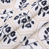130cm Width x 95cm Length Geometric and Florwer Pattern Embroidery Cotton Fabric