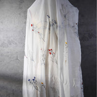 145cm Width x 95cm Length Botanical Floral Embroidery Fabric
