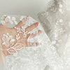 130cm Width x 95cm Length Botanical Vine and Branch Floral Embroidery Wedding Lace Fabric