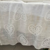 125cm Width x 95cm Length Retro Heart Shape Embroidery Cotton Linen Blend Fabric