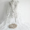 130cm Width x 95cm Length Botanical Vine and Branch Floral Embroidery Wedding Lace Fabric