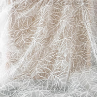 150cm Width x 95cm Length Leaf Embroidery Lace Fabric