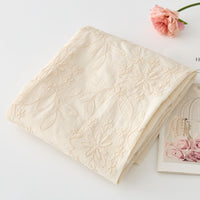 150cm Width x 95cm Length Vine Floral Embroidery Cotton Lace Fabric