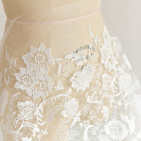130cm Width x 95cm Length Premium Vine Floral Wedding Bridal Lace Fabric