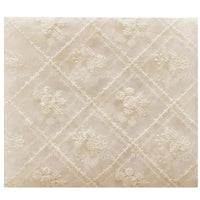130cm Width x 95cm Length Organza Grids Branch Floral Embroidery Lace Fabric by the Yard