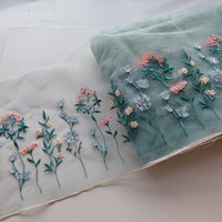 3 Yards Premium Floral Embroidery Lace Fabric Trim