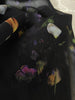 150cm Width Super Lightweight Floral Petals Print Fabric Black