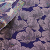 160cm Width x 95cm Length Premium Contrast Floral  and Blue Jacquard Fabric