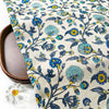 146cm Width x 95cm Length  Blue Vine Branch Floral Print Cotton Canvas Fabric