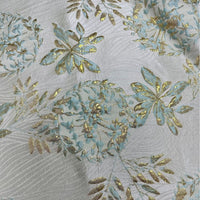 Leaf Branch Yarn-dyed Jacquard Golden Thread 3D Embossed Texture Fabric