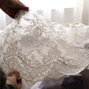 135cm Width  Retro 3D Vine Floral Embroidery Bone Lace Fabric