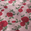 146cm Width x 95cm Length High Quality Retro Yarn-dyed Jacquard  Embossed Red Rose Floral Fabric