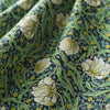 145cm Width x 95cm Length Retro Green Vine Floral Print Cotton Fabric