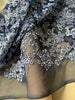145cm Width Premium floral embroidered organza lace fabric by the Yard
