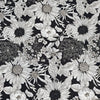 145cm Width x 95cm LengthVintage Sunflower Pattern Print Cotton Fabric