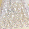 130cm Width x 95cm Length Premium  Sequined Floral Embroidery Wedding Bridal Lace Fabric