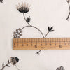 115cm Width x 95cm Length Botanical Branch Floral Embroidery  Linen Mix Fabric